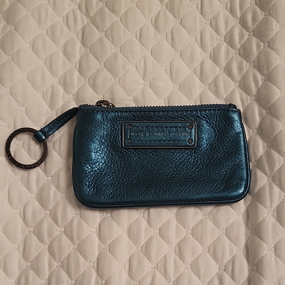 Marc by Marc Jacobs Teal Leather Key Pouch